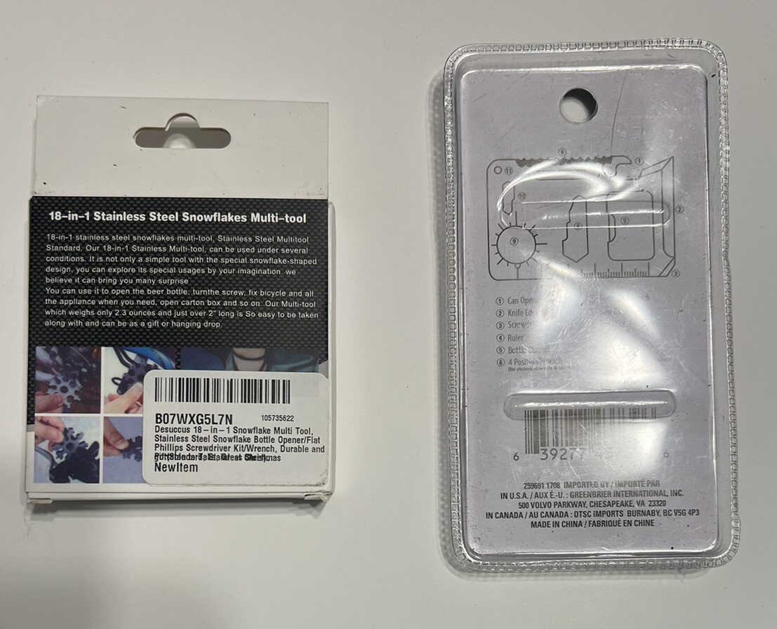 Pocket Tools-Multiple Use Survival Tools. Set of 2. NIP. Great Gift For Dad.
