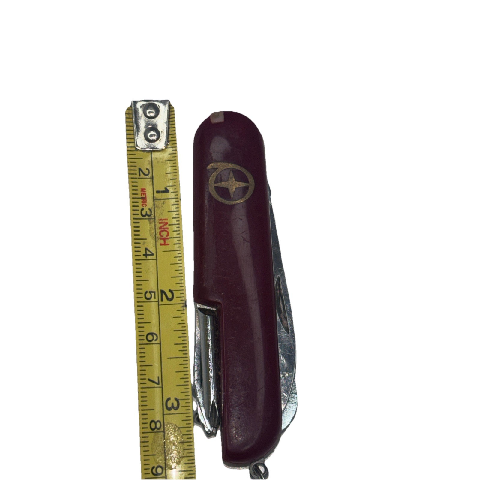 Diamond Superior Multi Purpose Pocket Knife Maroon Corkscrew Scissors No Twizzer
