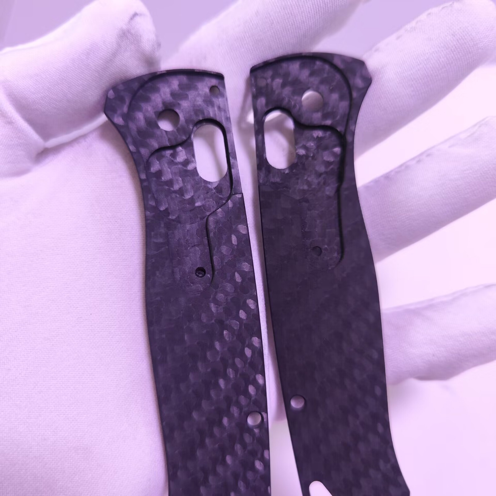 1 Pair 3K Carbon Fiber Handle Scales For Benchmade Bugout 535 Knives New