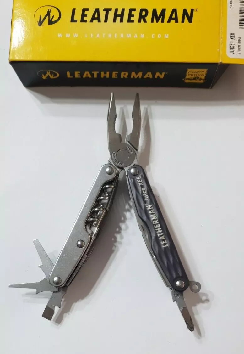 🔥 Leatherman Juice XE6 Storm Gray Collectable Retired Rare 18 Tools New in Box