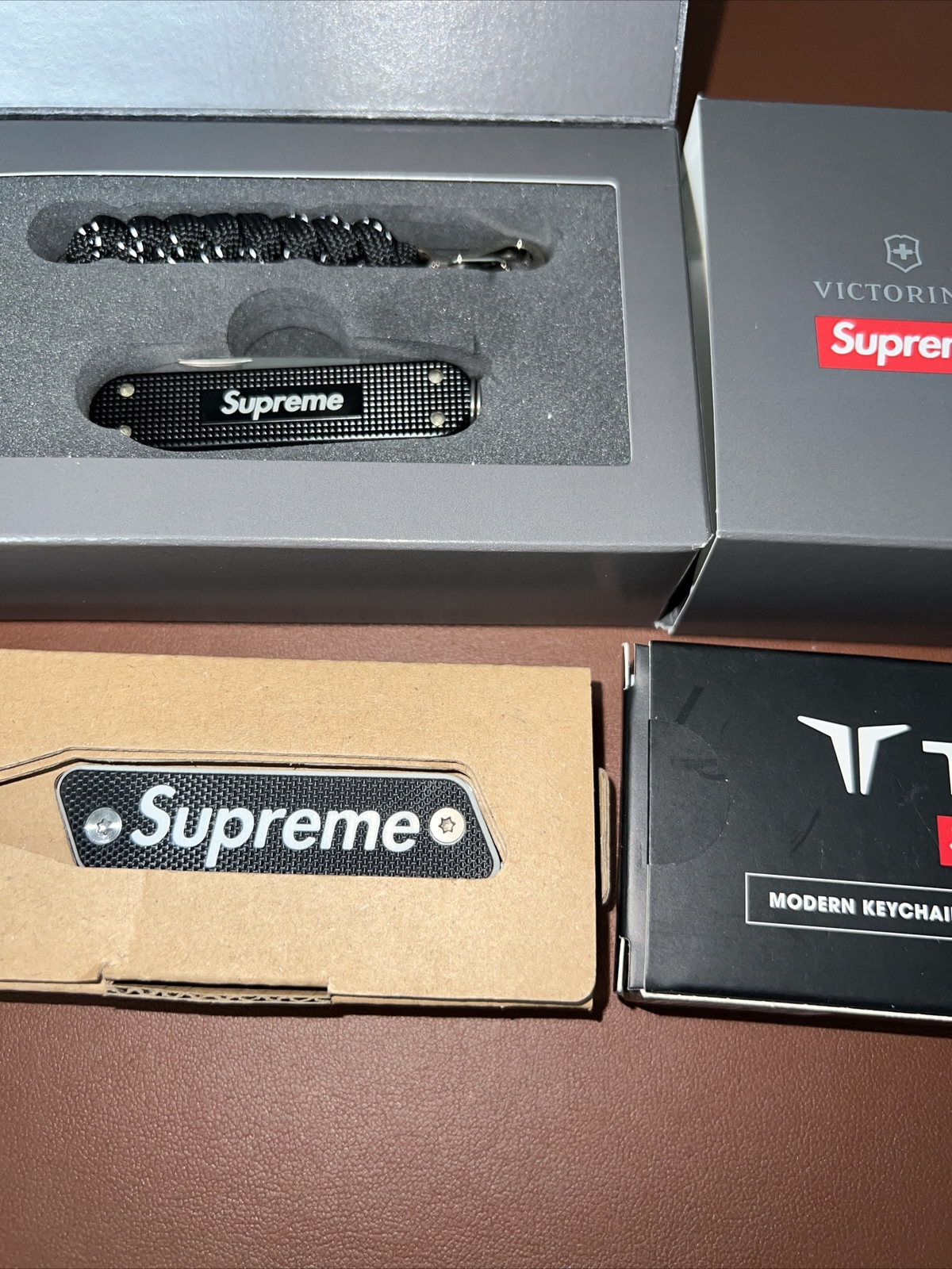 NEW Supreme StatGear Pocket Samurai Knife Black Crono N5 Red True Modern Alox