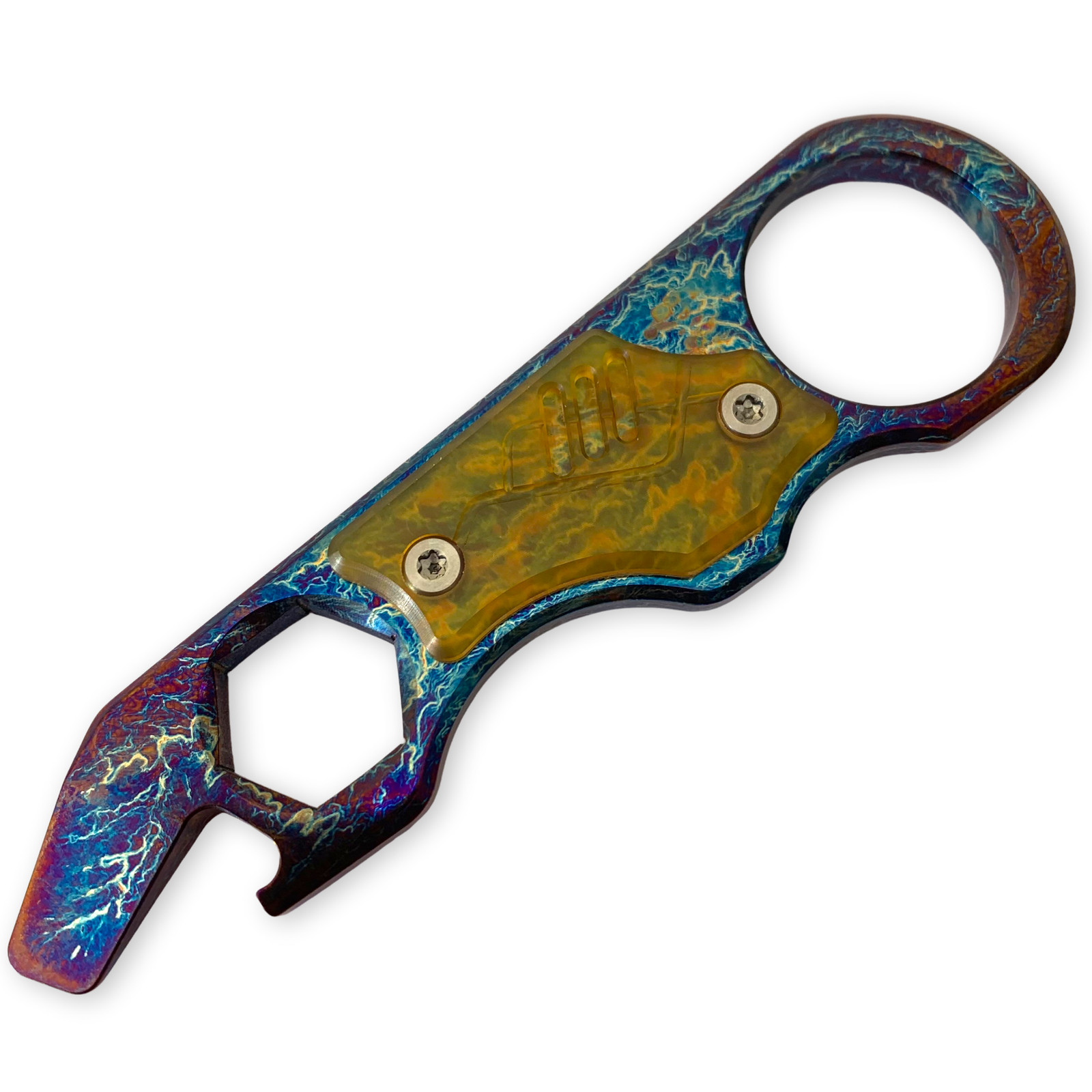 YJGDCN RIHE EDC PRY Bar TOOL TC4 TITANIUM inlay PEI BODY YJEDC09-Color-DIY