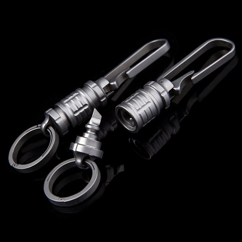 360 Degree Titanium Integrated Belt Universal Quick Release Buckle EDC Keychain