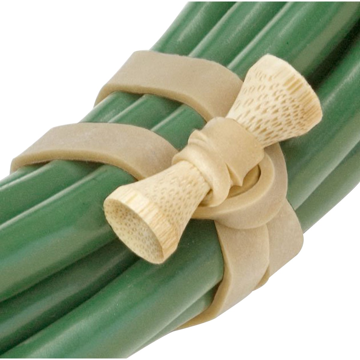 BongoTies All Natural Reusable Cable Tie Wraps – 10-Pack – Natural