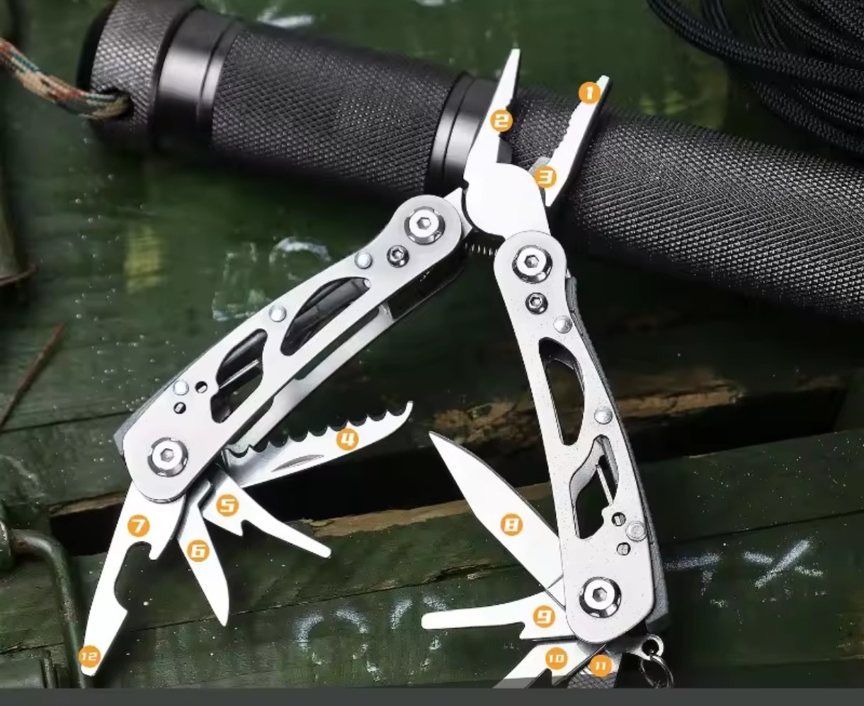 Multifunction Stainless Steel MultiTool – Small Size Folding Pliers with Key Ring