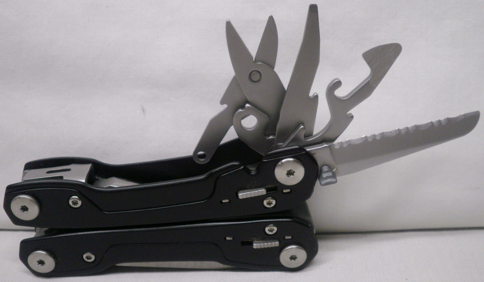 Folding Pocket Multi Tool Pliers Pocket Knife Scissors Can Opener Screwdriver