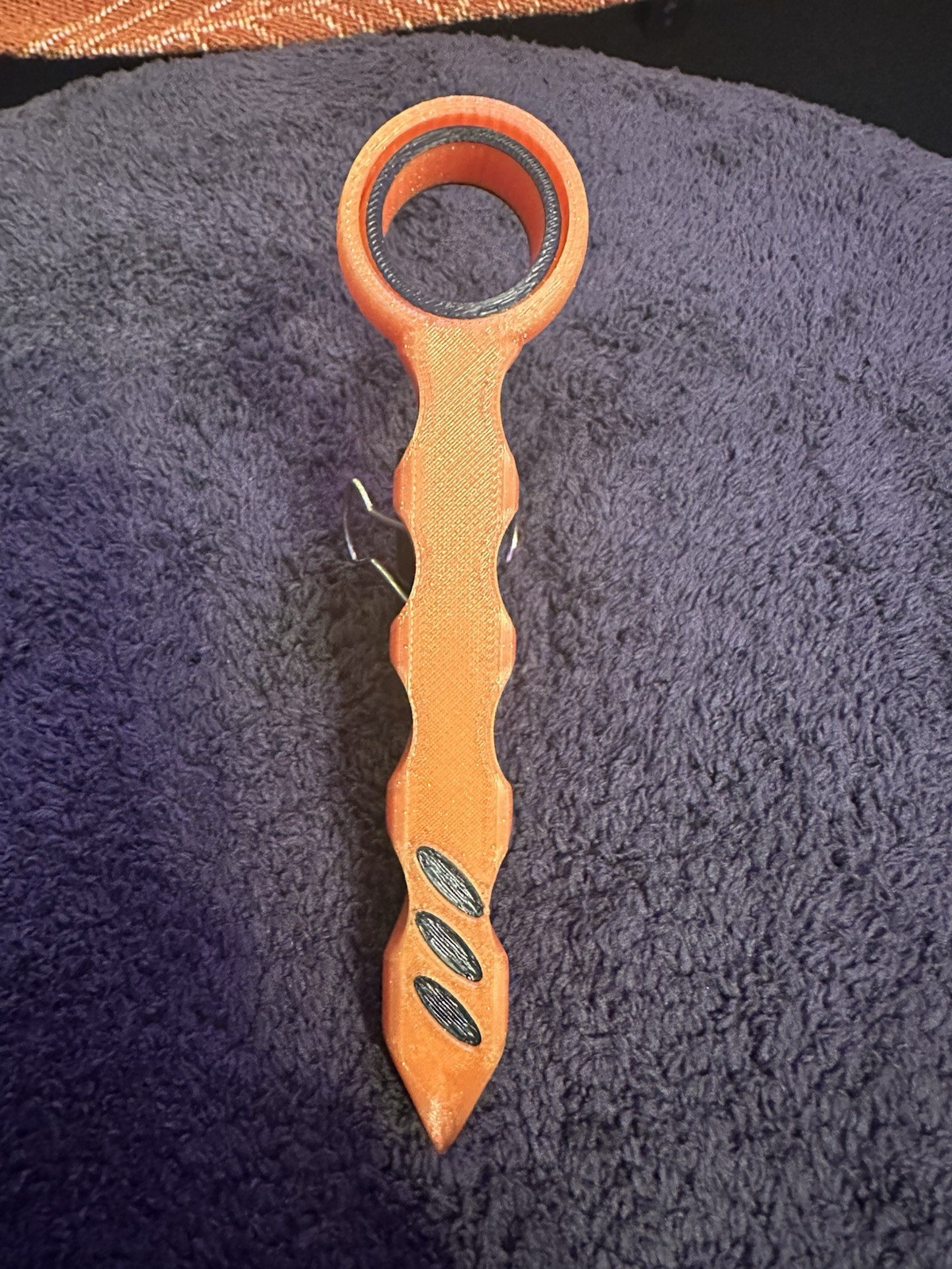 Self Defense Fidget Kubotan Tool Weapon 3d Printed EDC Orange