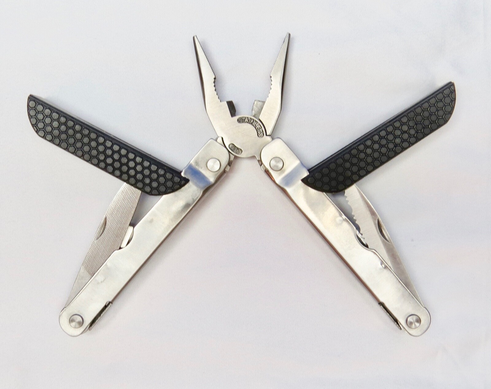 NEW Stainless Steel Multi-Utility Tool Pliers with 11 Additional Tools + Case