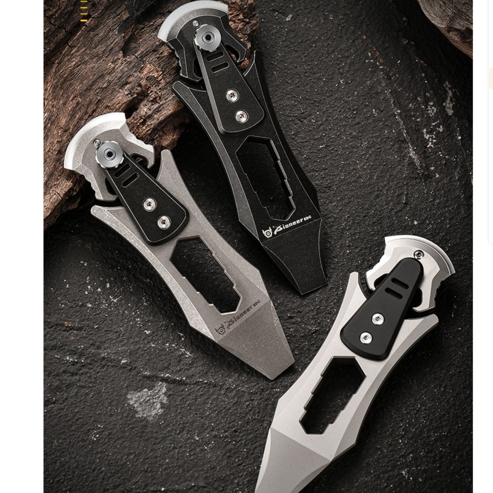 Titanium Alloy EDC Tool Pry Bar Multi Function Bottle Opener Wrench Outdoor