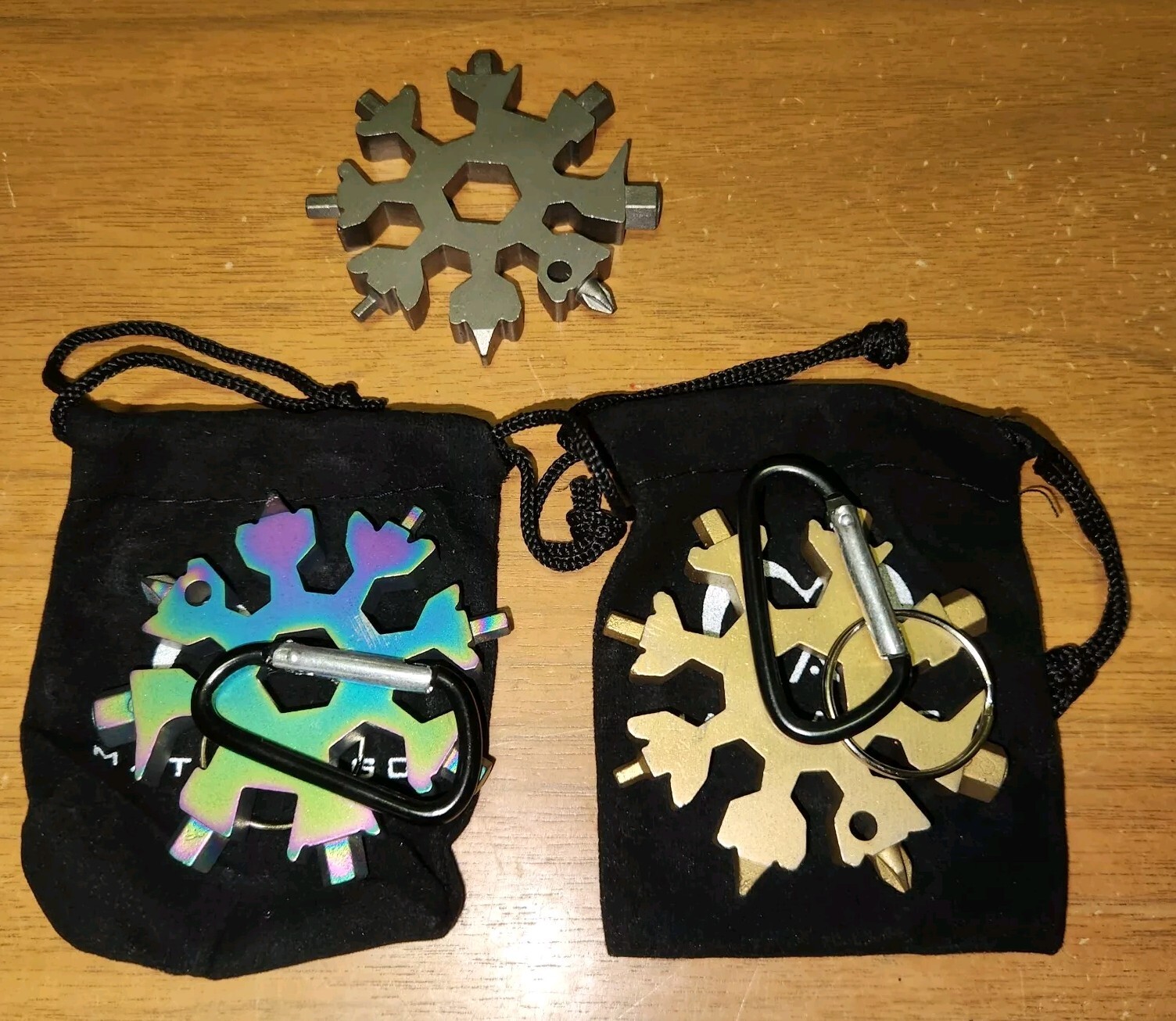 Lot Of 3 Snowflake Multi-Tool Carbon Steel Multitool Screwdriver Opener