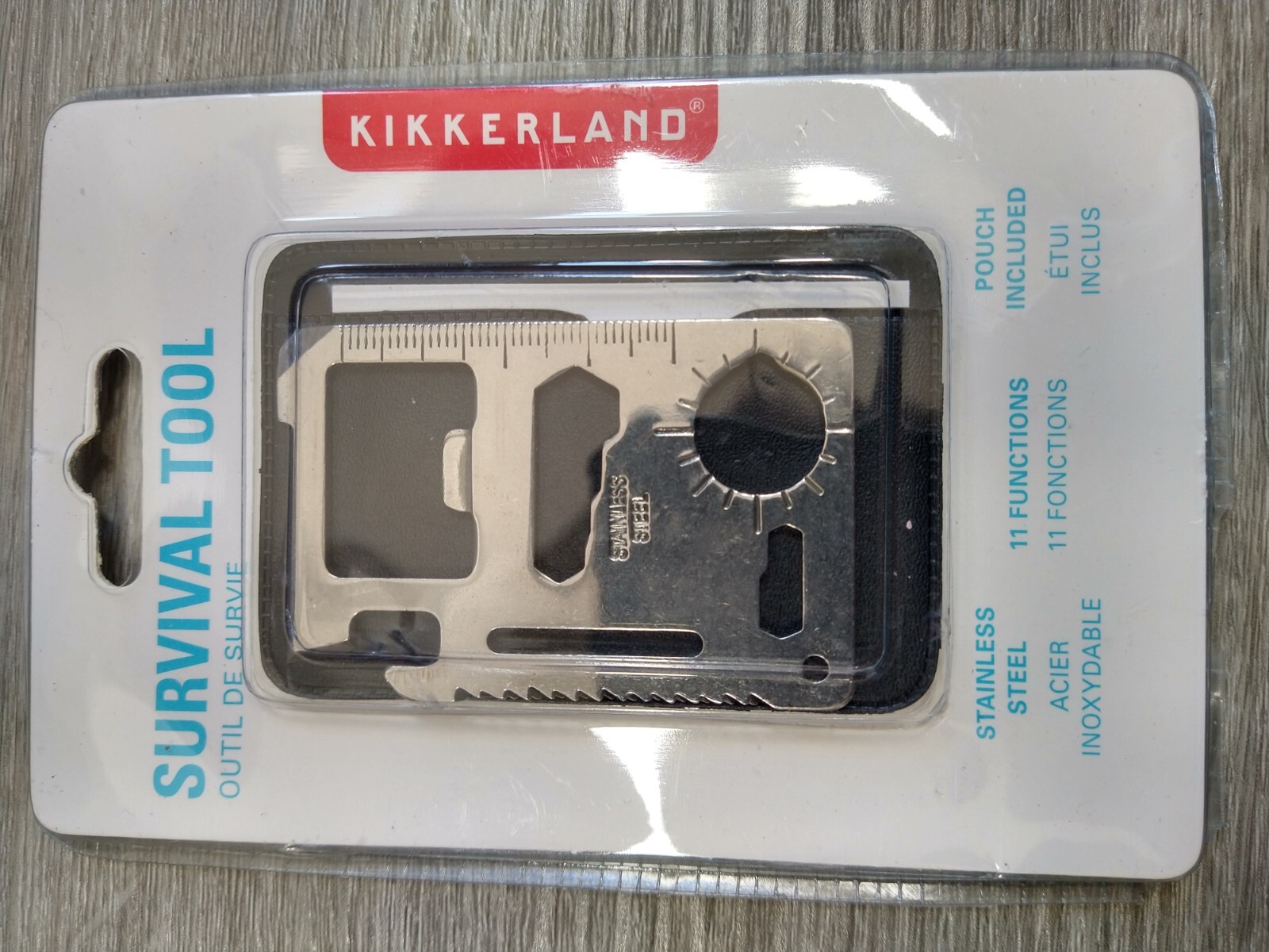 Kikkerland CD401, Classic Survival Tool, Saw Blade, Opener, Ruler – WALLET SIZE
