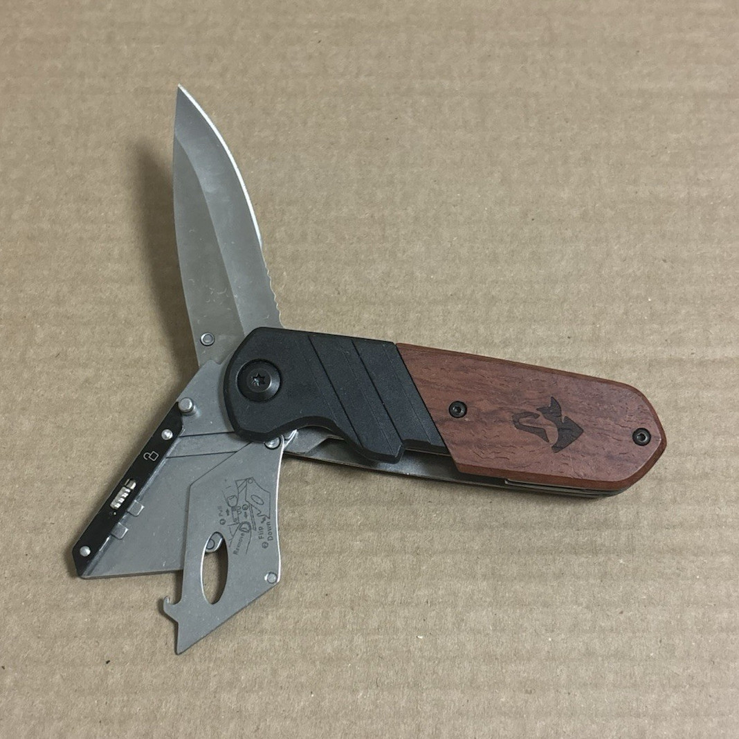 Husky Two Blade Folding Knife NEW UTILITY BLADE