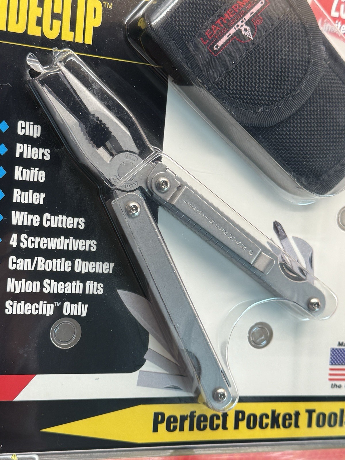 Leatherman Sideclip and Leatherman Micra, stamped USA, sealed.