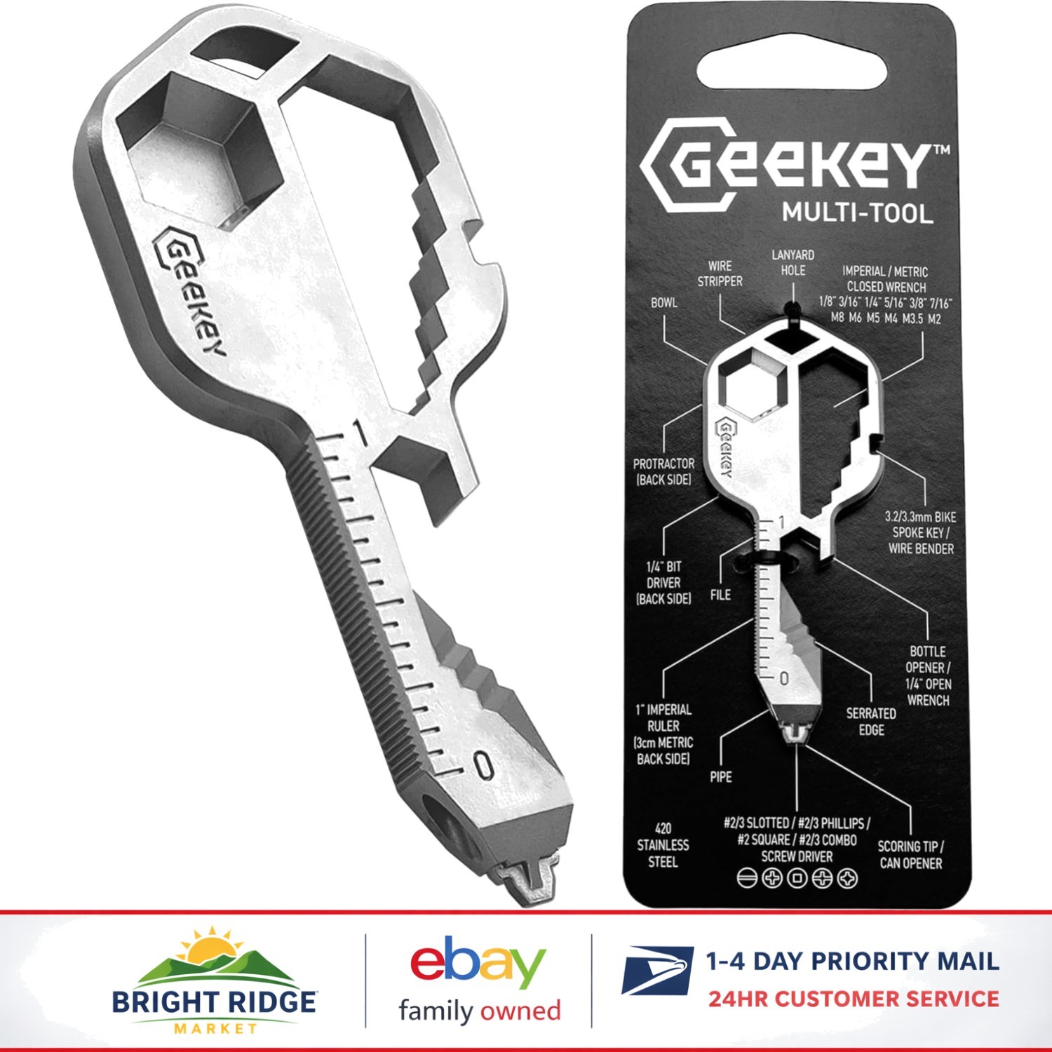 Stainless Steel Keychain Tool, TSA Approved, Perfect for Travel and Daily Tasks