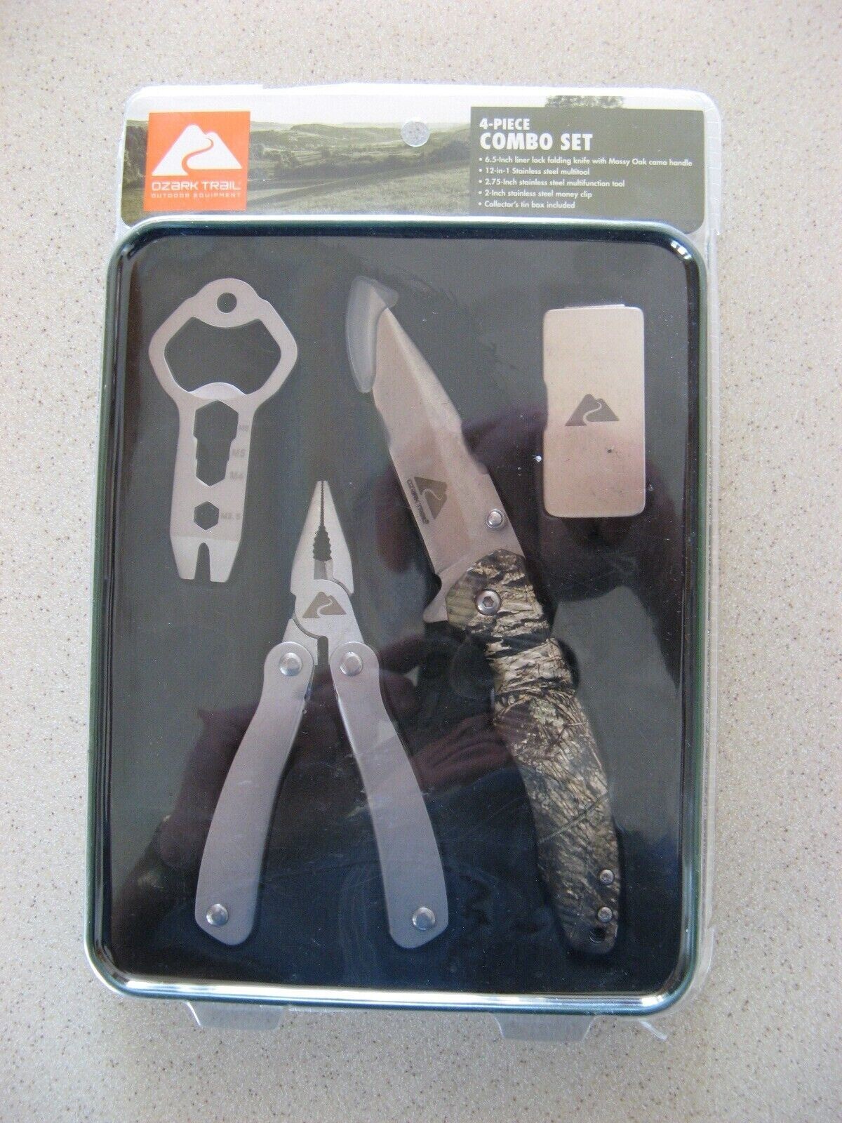 Ozark Trail 4 Piece Combo Set – Money Clip/Knife/Multi-tools/New Sealed