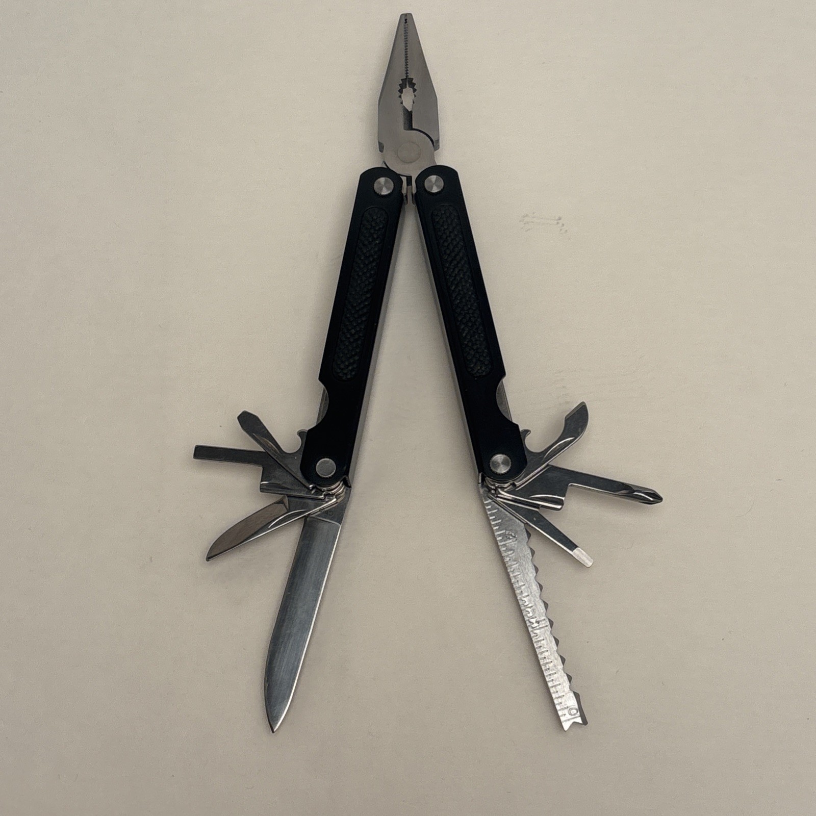 Multi-Tool Multitool (13-in1) Black Tactical Camping Survival Bugout Hike Hunt