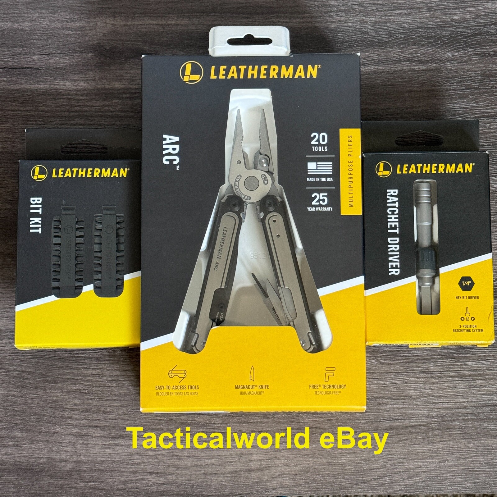 Leatherman ARC, Leatherman Bit Kit, Leatherman Ratchet Driver bundle