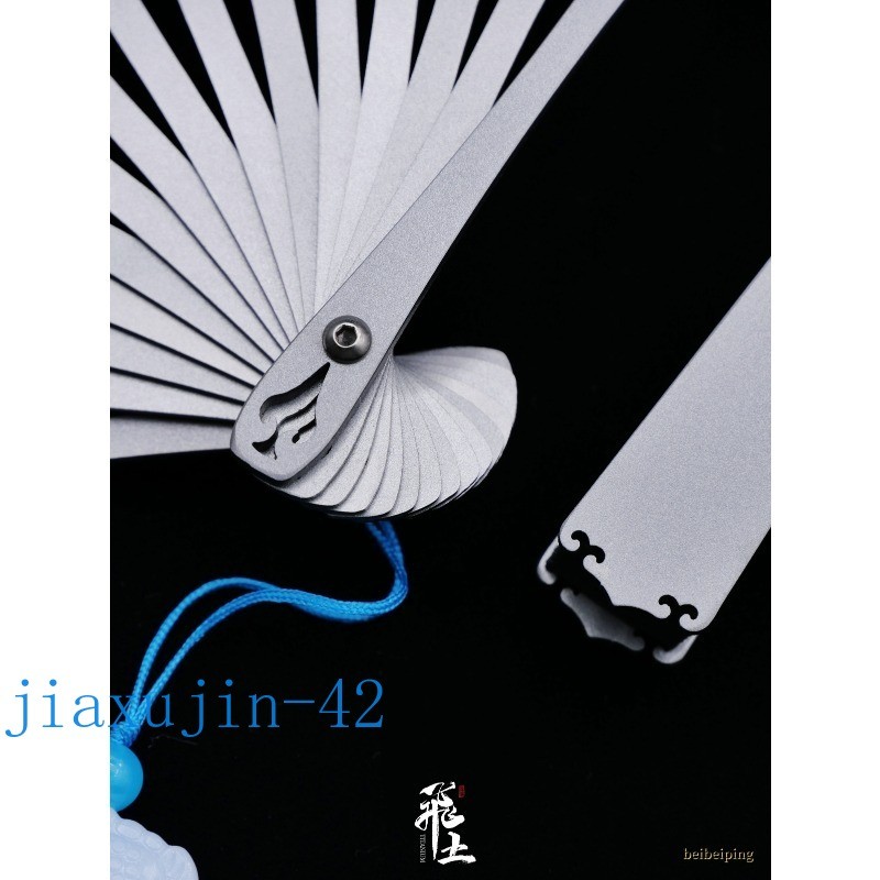 Titanium Alloy Folding Fan Martial Arts Portable Carving Kung Fu Tai Ji NEW Gift