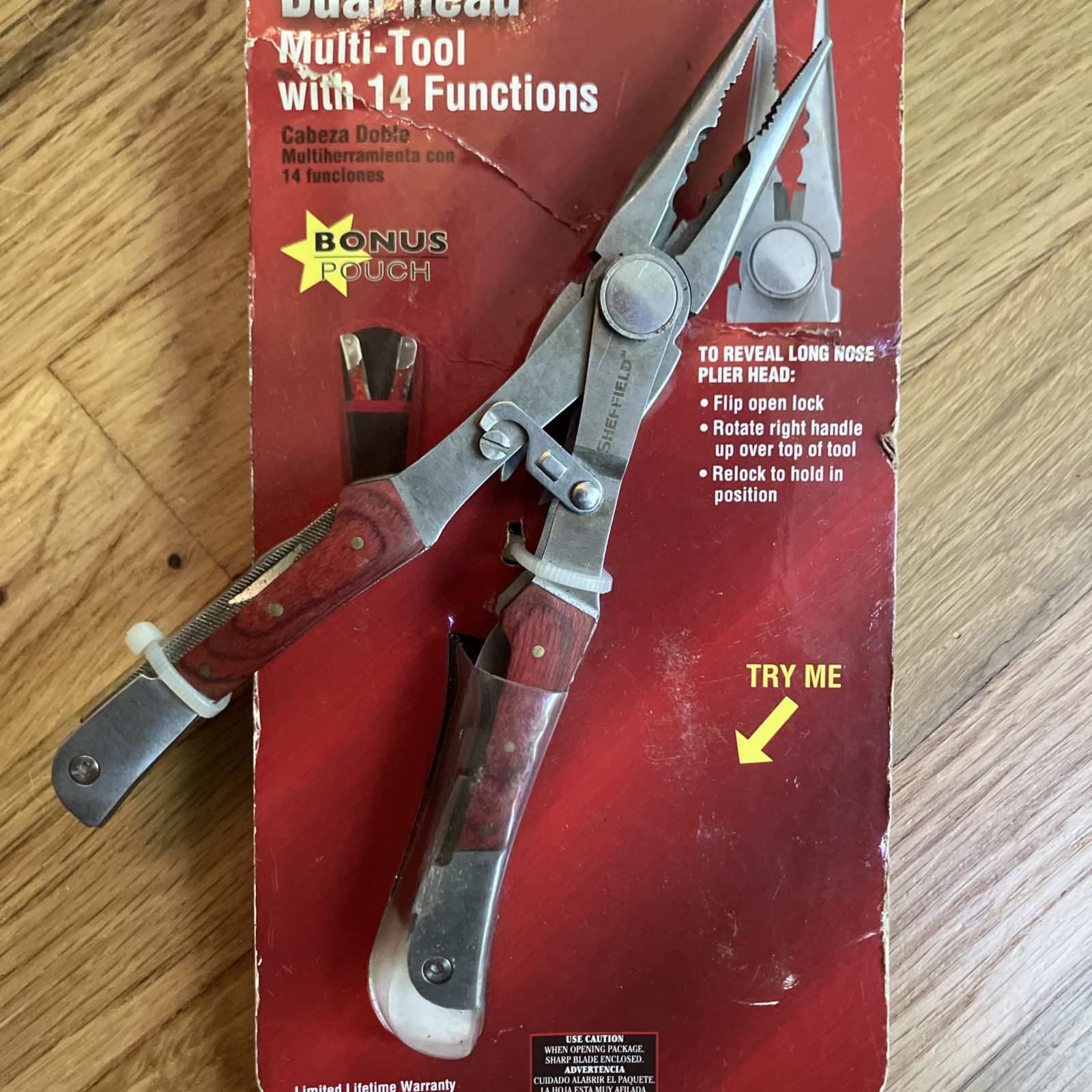 Sheffield Multi Tool With 14 Functions With Bonus Pouch Sealed On Card