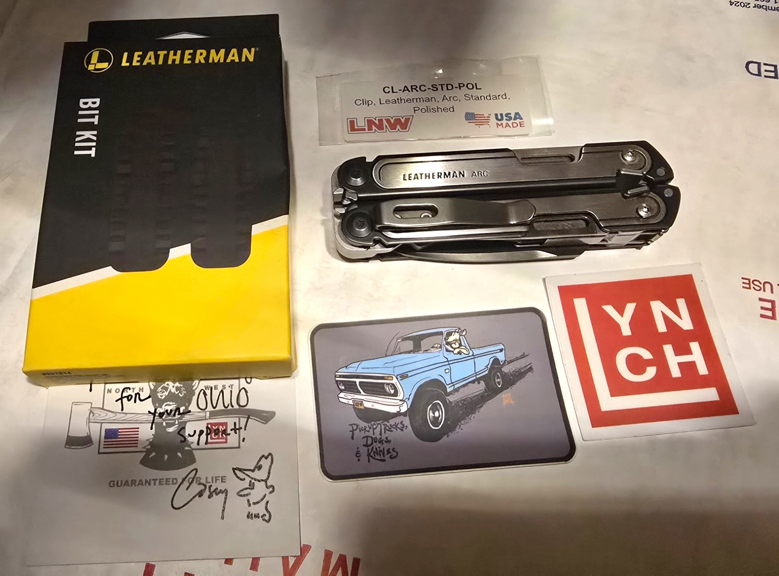 Leatherman ARC – Magnacut – USA – Custom Titanium Lynch Northwest Clip – Bit Kit