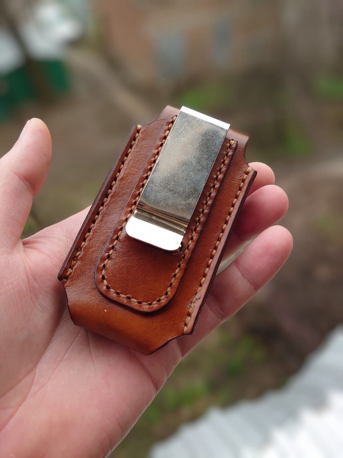 Brown Leather Sheath for Leatherman Wave / Charge /Belt clip