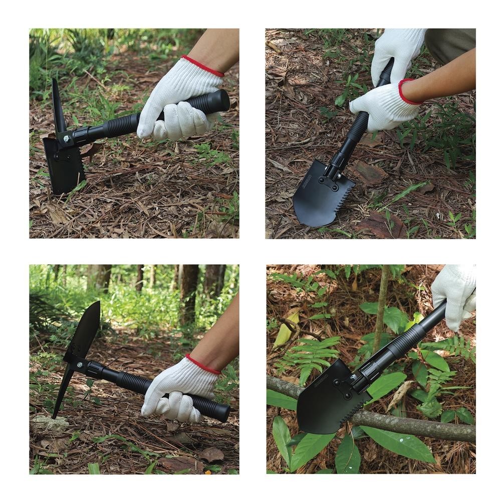 4 PIECE SURVIVAL TOOL SET – SURVIVAL, CAMPING, HUNTING. AX, KNIFE, SHOVEL, SAW