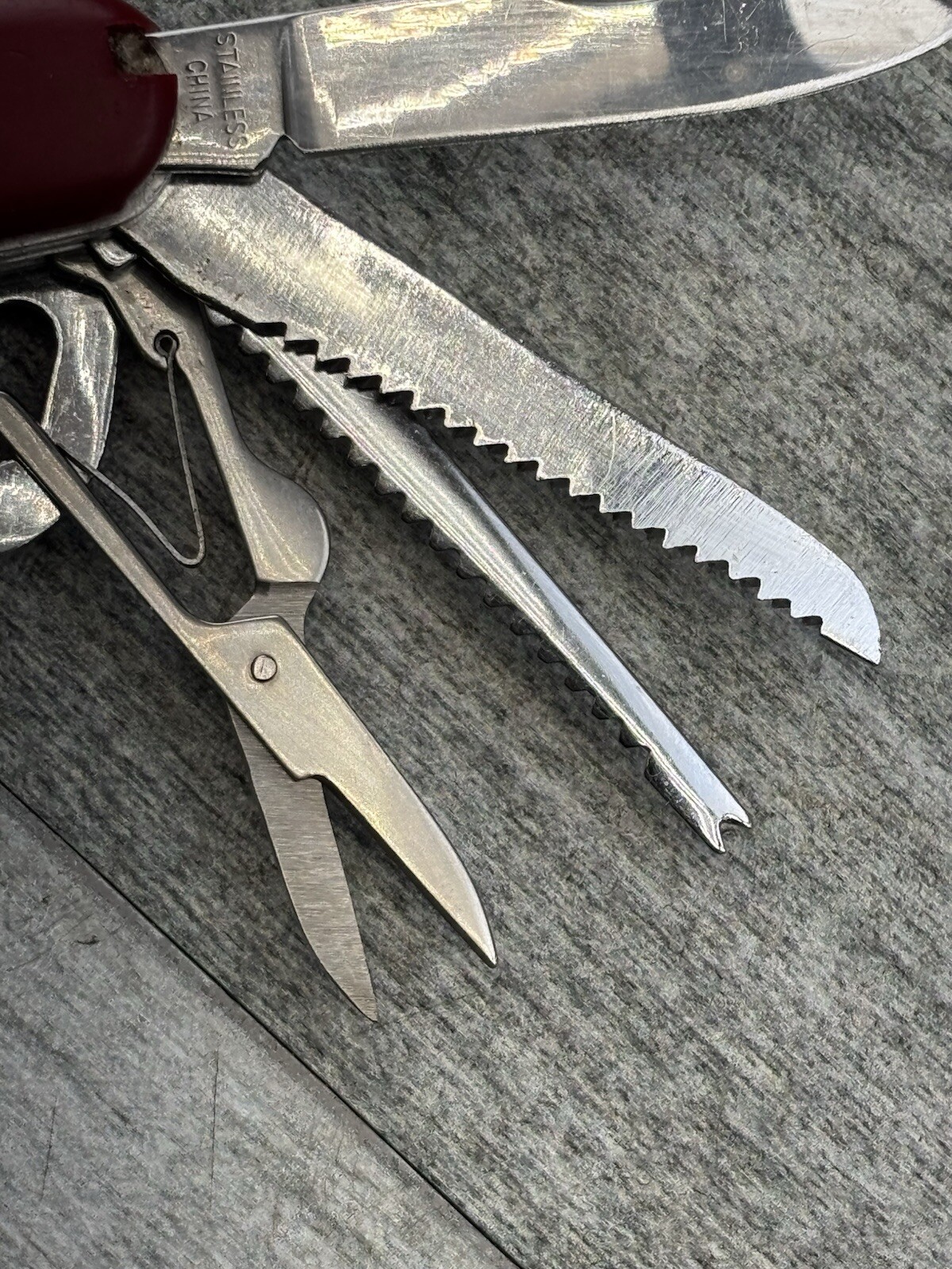 Swiss Army Camping Hiking Survival Multi Tool Pocket Knife Outdoors Prepper 3.5”