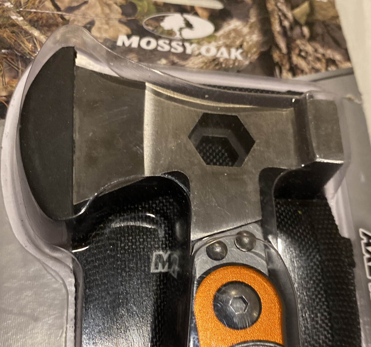Mossy Oak Mini AXE & Hammer Multi Tool w/ Belt Case 6-1/4” + Survival Beast 0.5