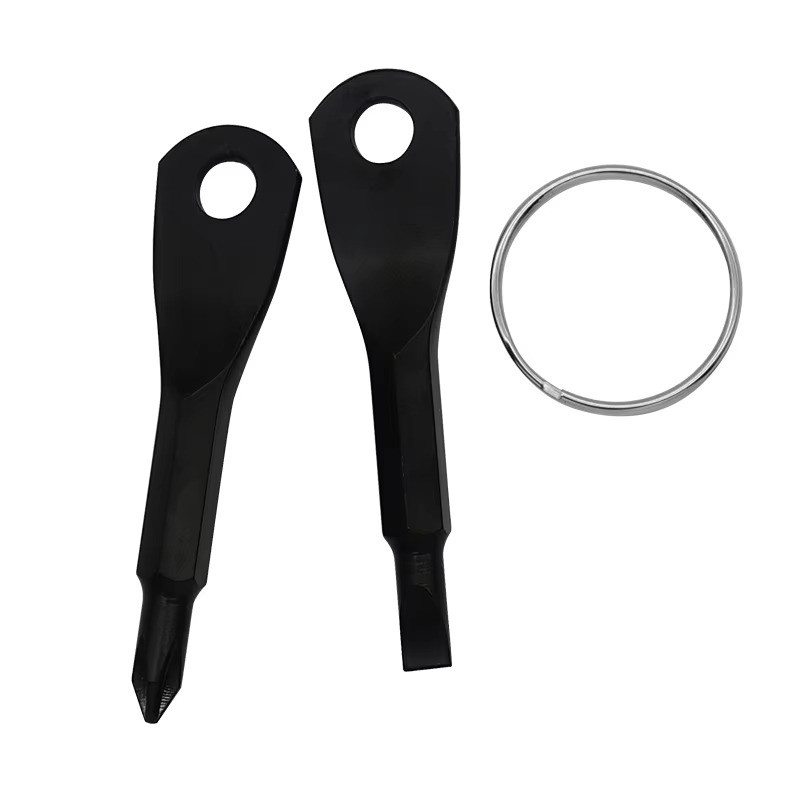 2pcs Key Ring Screwdriver EDC Tool Set Outdoor Pocket Mini Tool with Keychain
