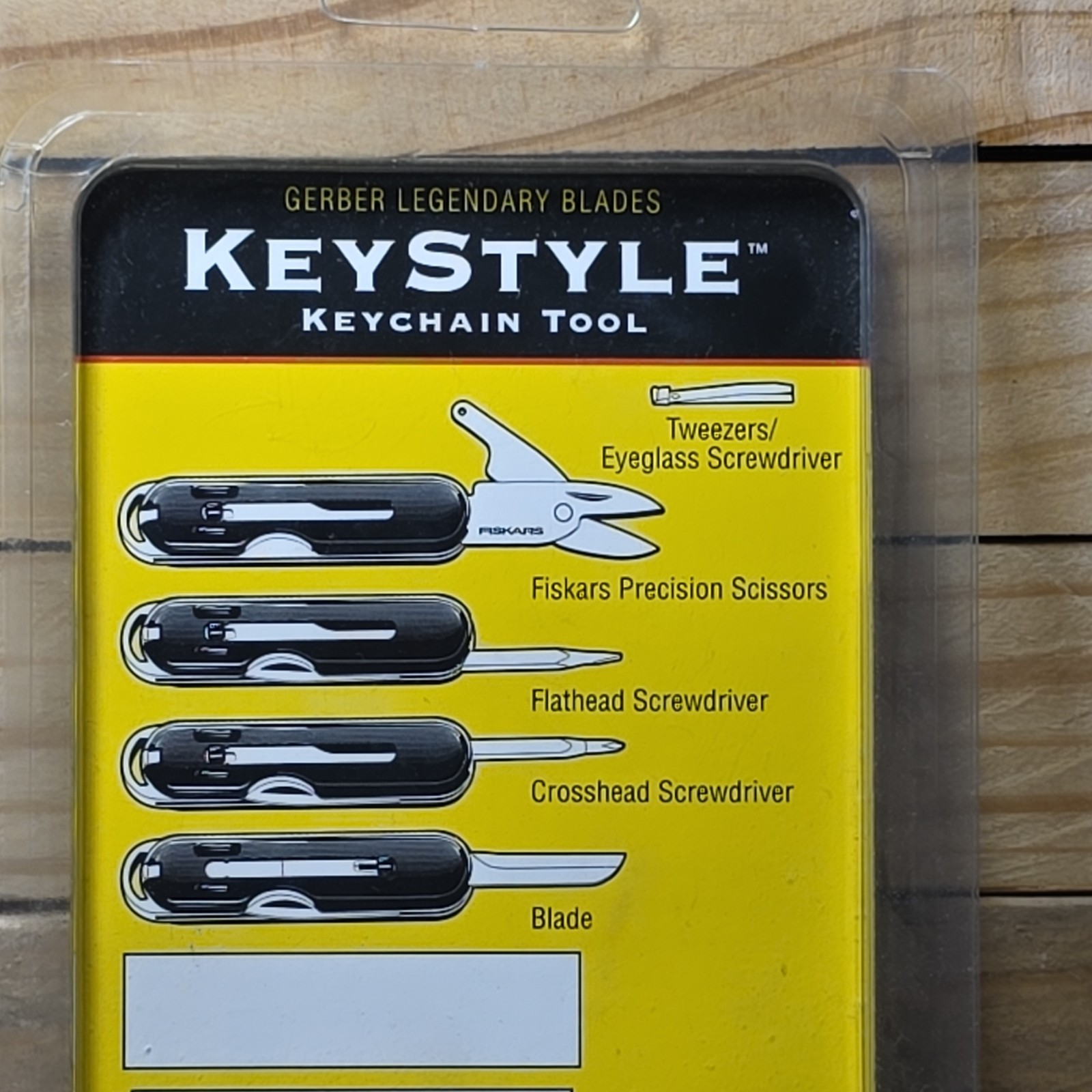 Gerber KeyStyle Black Steel Multi-Tool, Fiskars Scissors, Screwdriver