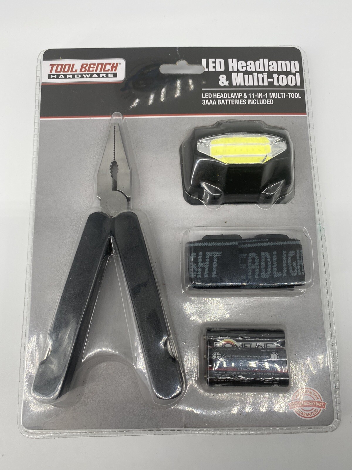 Tool Bench Hardware Led Headlamp And 11-IN-1 Multi-tool