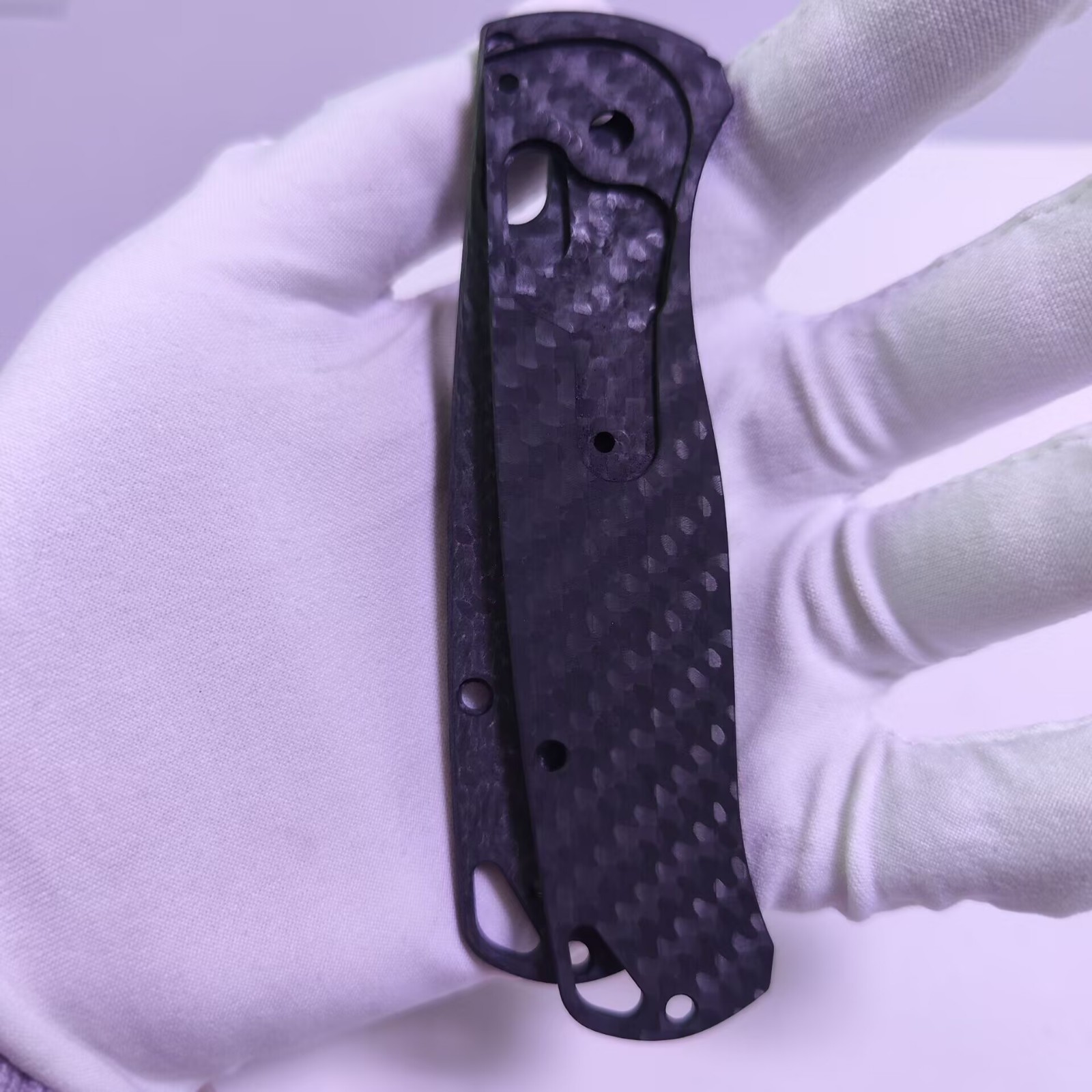 1 Pair 3K Carbon Fiber Handle Scales For Benchmade Bugout 535 Knives New