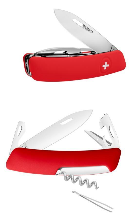 SWIZA – D3 6 Piece Multitool – Red / White / Blue / Black