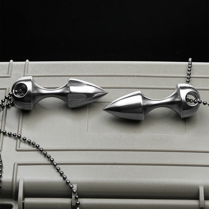 TC4 Titanium Alloy Waterproof Box keychain Necklace Pendant Outdoor EDC Tool