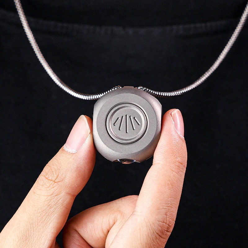Titanium Alloy Mini Cat Eye Flashlight EDC Keychain Outdoor Pocket Light