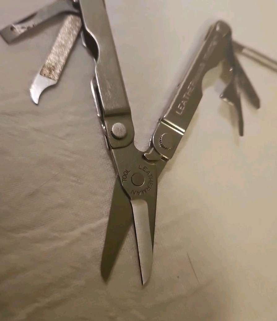 Leatherman Micra Multi-Tool Stainless Steel Spring Action Scissors Keychain
