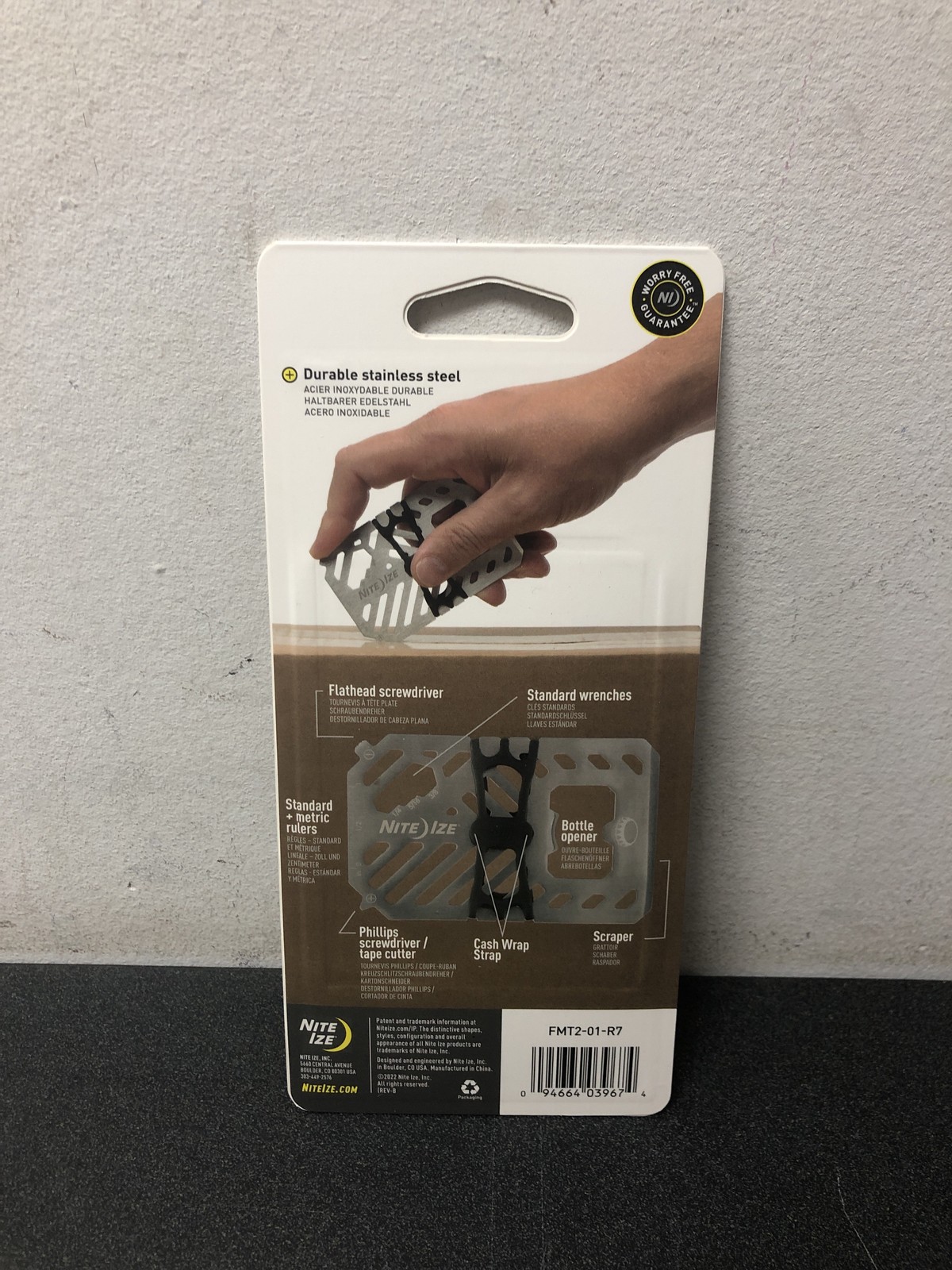 Nite Ize Stainless Steel 7-in-1 Multi Tool Travel Wallet: Bottle Opener, Screwdr