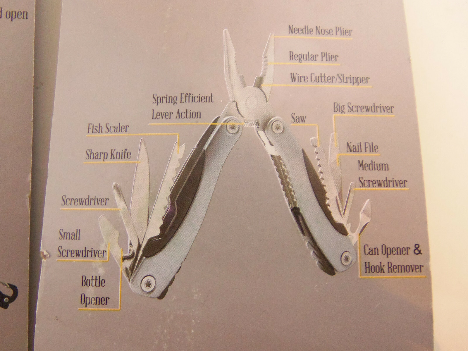 NEW Tuff Works Brand 6″ Knife and 15in1 Multi Tool Survival Camping Hiking Gear
