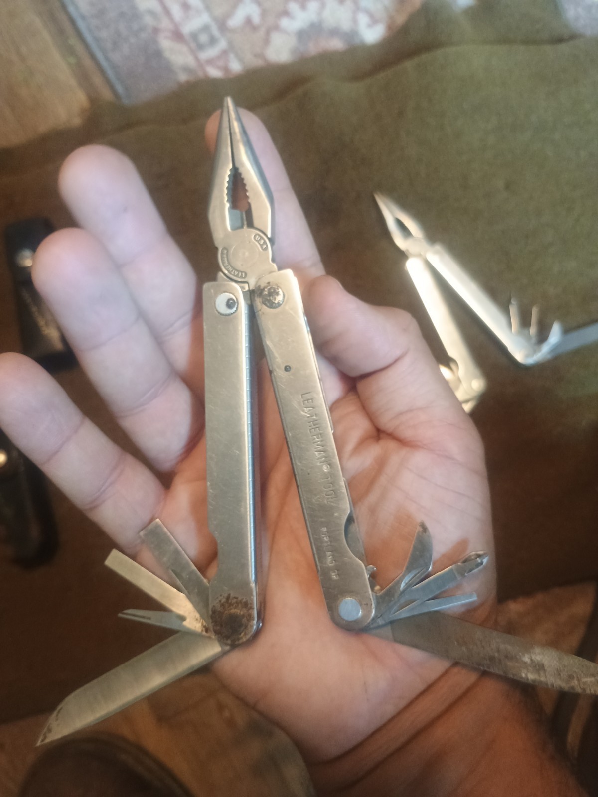 2 Vintage Leatherman PST Multi-Tools Leather Sheaths