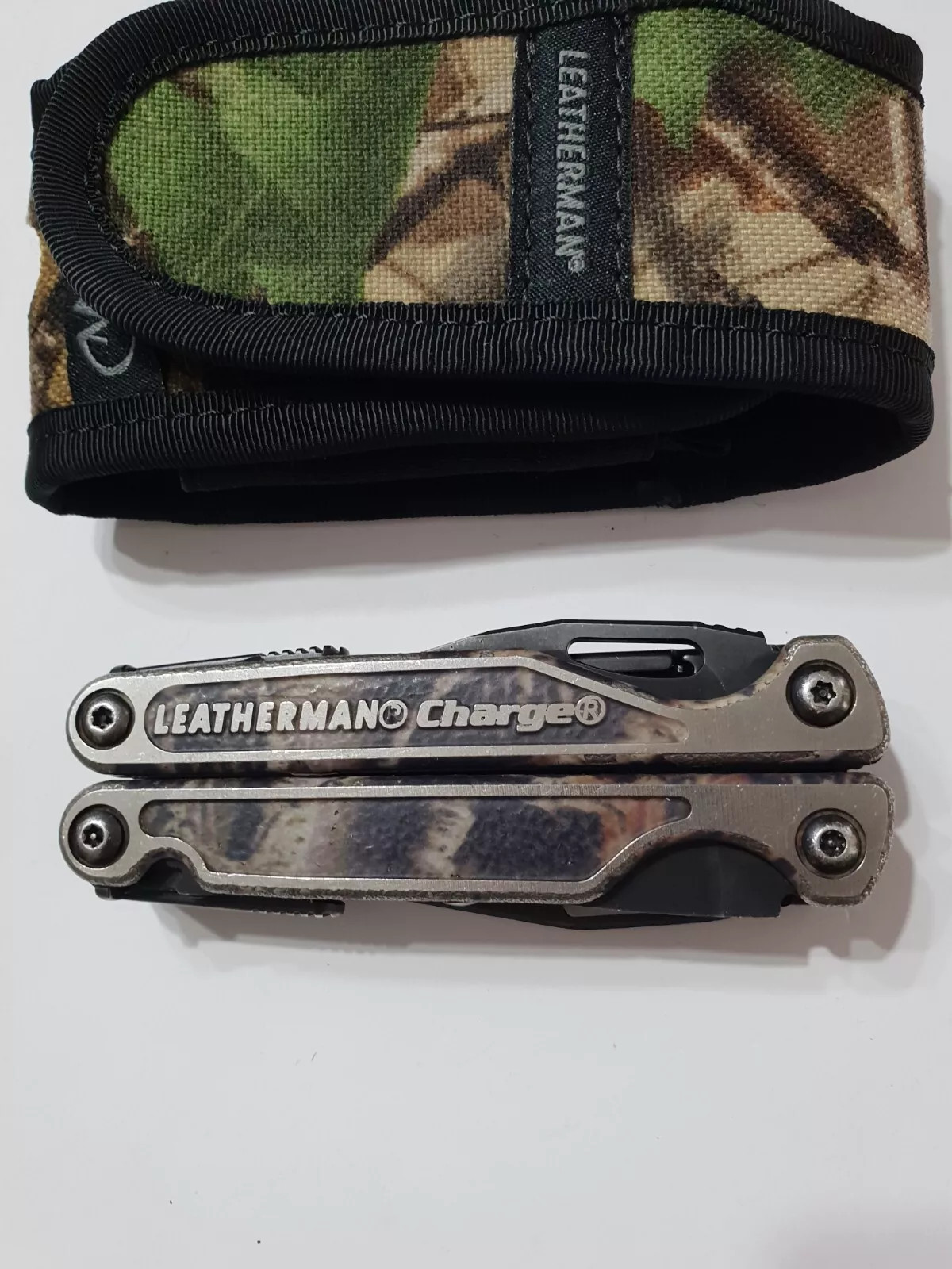 🔥 Leatherman Charge TTI BO Autumn Camo Titanium Cap Crimper CC Used Very Rare