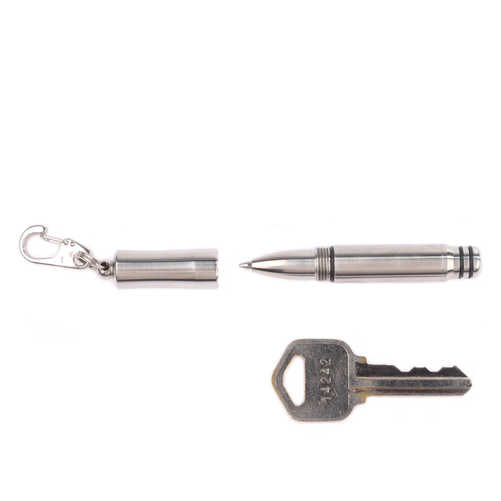 EDC Mini Pocket Pen with Clip Machined Stainless Steel Made in USA