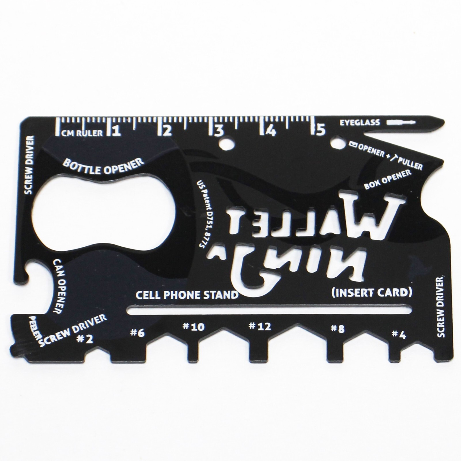 2X Wallet Ninja 18 in 1 Multitool Credit Card Size Tool Black