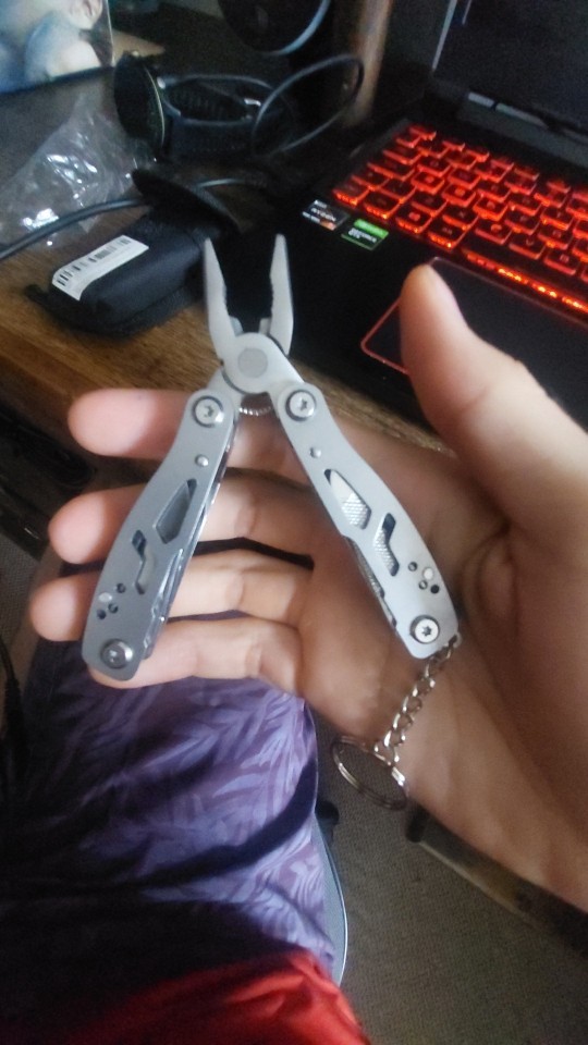 Multifunction Stainless Steel MultiTool – Small Size Folding Pliers with Key Ring
