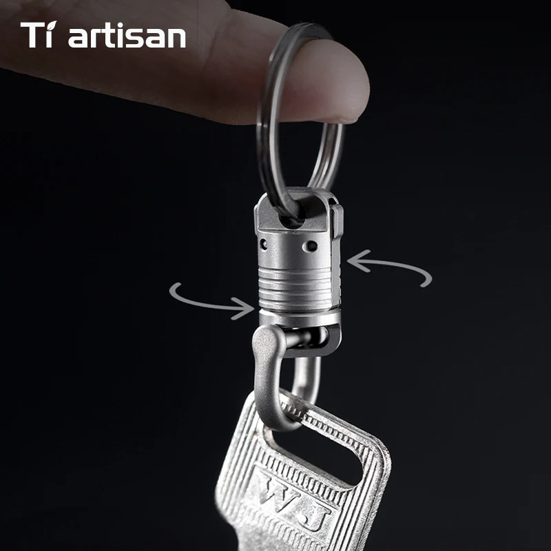 Tiartisan Titanium Alloy Keychain Rotatable Quick Release EDC Pendant