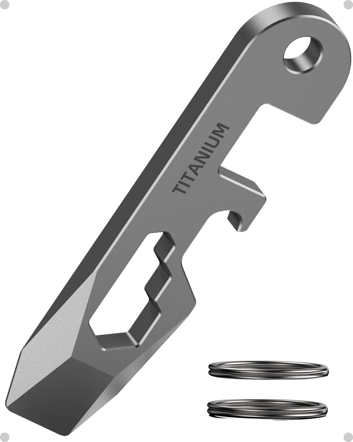 Heavy Duty Keychain Prybar Pry Bar Tool Titanium EDC Pry Tool Small Size
