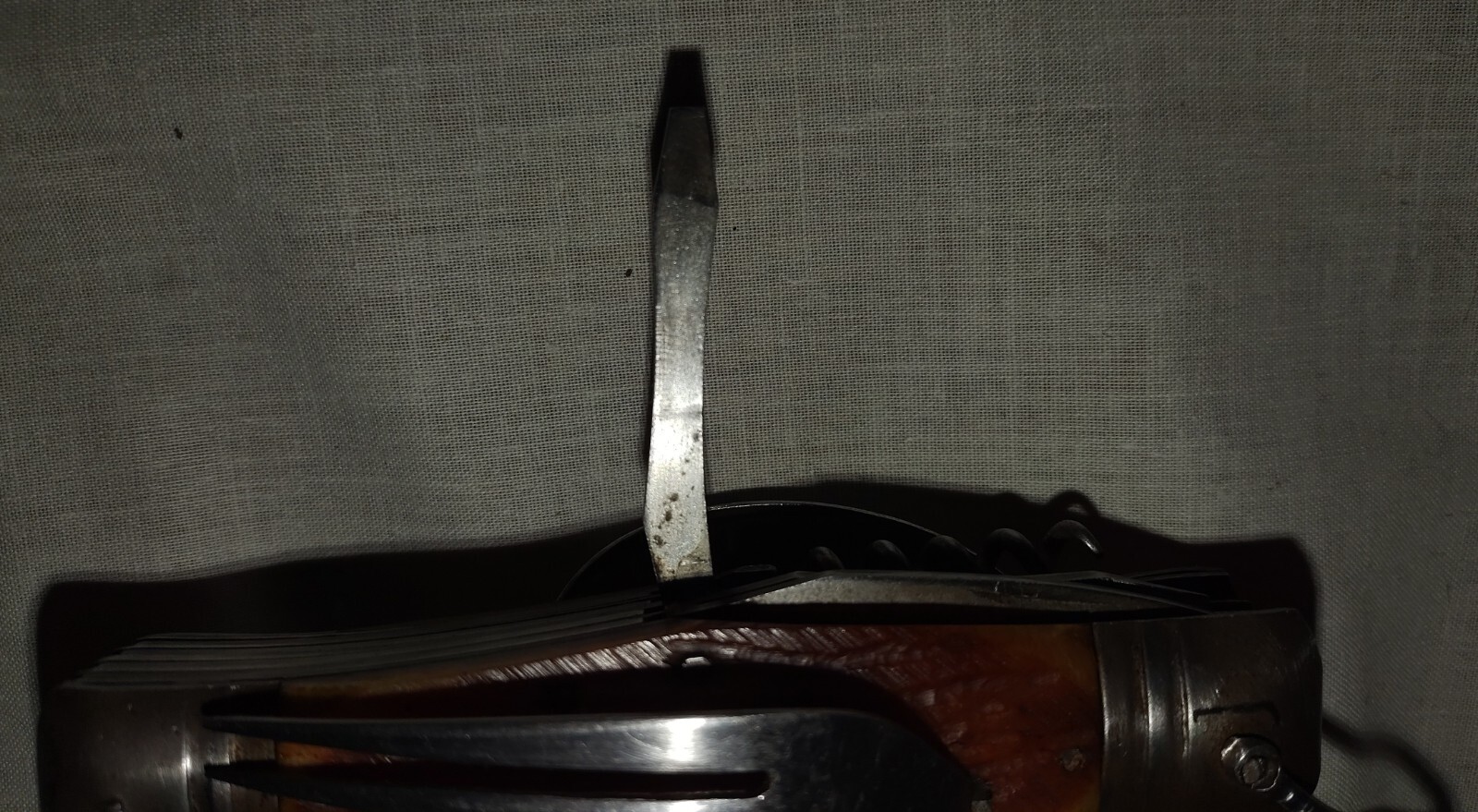 Vintage 11-IN-1 FOLDING KNIFE & MULTI-TOOL (Spoon, Fork, Scissors, Saw, & More!)