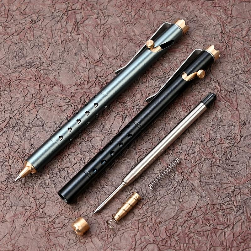 1pc Hexagonal Stainless Steel Tactical Pen Multi Tool Glass Breaker Writing Edc