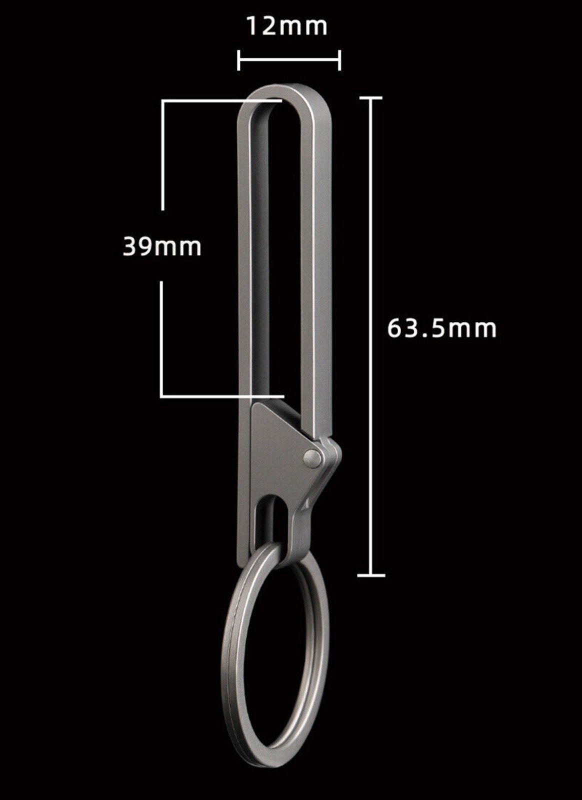 Titanium Alloy Quick Buckle Detach Belt Waist Hanging Keychain EDC Key Ring Tool