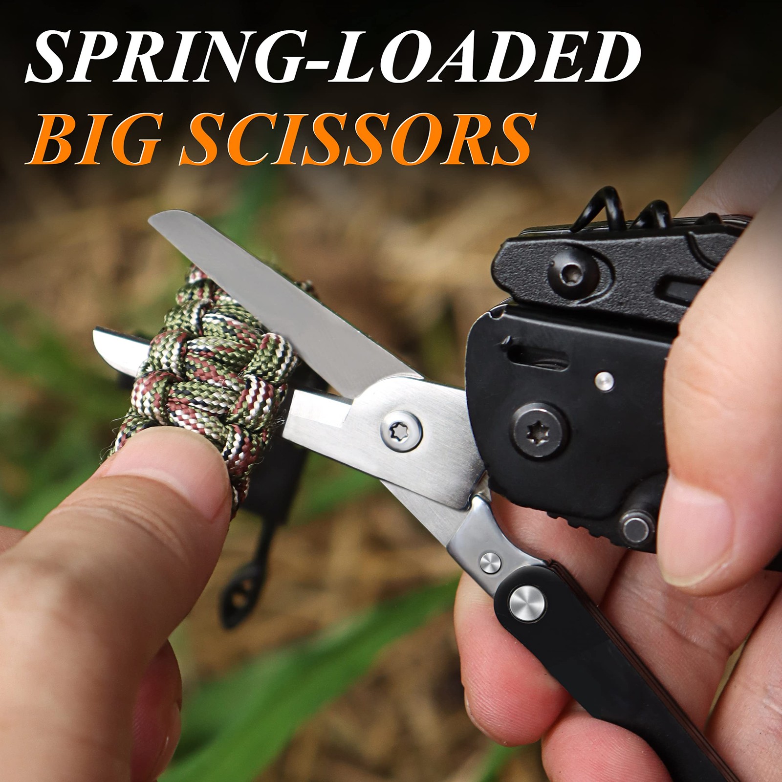 RoverTac 18-in-1 Multitool Pocket Knife with Pliers, Saw, Corkscrew Detachab…