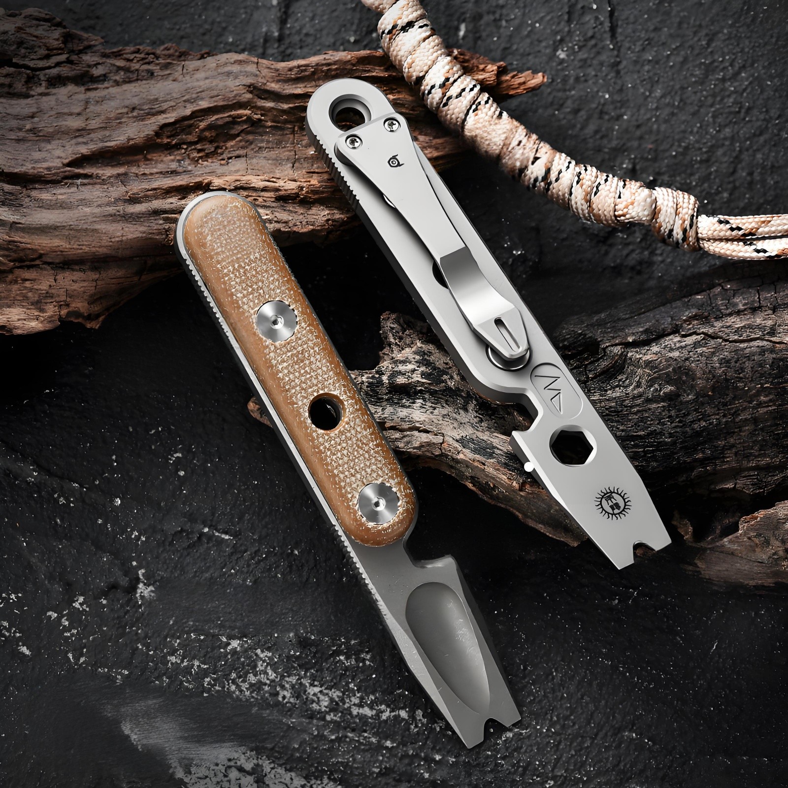 Titanium Alloy Bottle Opener Pocket Portable Crowbar Outdoor EDC Multi Tool